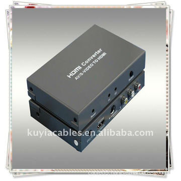 Composite 3 RCA TO HDMI Converter With the CVBS or S-video signal + Audio (L/R) to HDMI Signal output